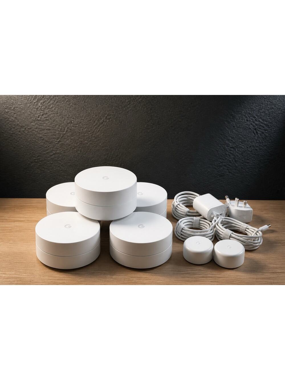Lot of 5 Google Wifi Router Set Model AC-1304 Whole Mesh WiFi System Unit 4 Plug